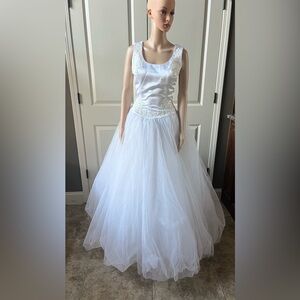 Mon Cheri White Tulle Ballgown Wedding Dress Sz 10